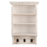 Raft perete lemn bej vintage 36x17x57 cm