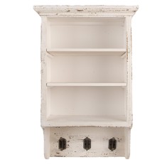 Raft perete lemn bej vintage 36x17x57 cm