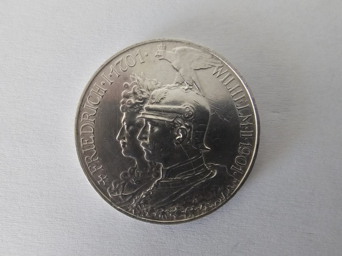 Germania 5 Mark 1901 Argint are 28 gr,impecabila
