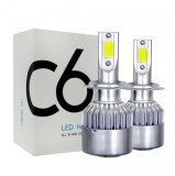 2 x Led H7 lumini ,Faruri, becuri led, lumini auto, lumini led vehicul 72w 7600lm