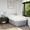 Gossi cadru de pat, gri deschis, 80x200 cm, textil