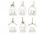 Cumpara ieftin Set 6 ornamente brad Nasterea Domnului 4.5x2x5 cm