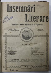 INSEMNARI LITERARE , REDACTORI MIHAIL SADOVEANU SI GEORGE TOPIRCEANU , COLEGAT DE 29 NUMERE CONSECUTIVE , 2 FEBRUARIE - 28 SEPTEMBRIE , 1919