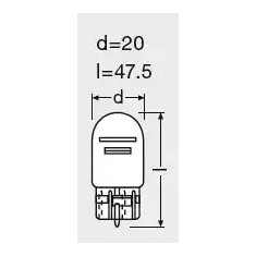 Set 2 Becuri 12V W21/5W Original Blister Osram 79664 7515-02B