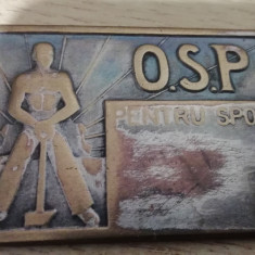 QW1 81 - Medalie - tematica sport - comunism - OSP - Pentru sport