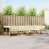 vidaXL Set de canapele de exterior 8 pcs Alb și crem 79 x 79 x 37 cm 3388516