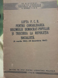 1958 Lupta PCR pentru consolidarea regimului democrat-popular