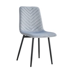 Scaun catifea gri negru Ramita 45x54x86.5 cm
