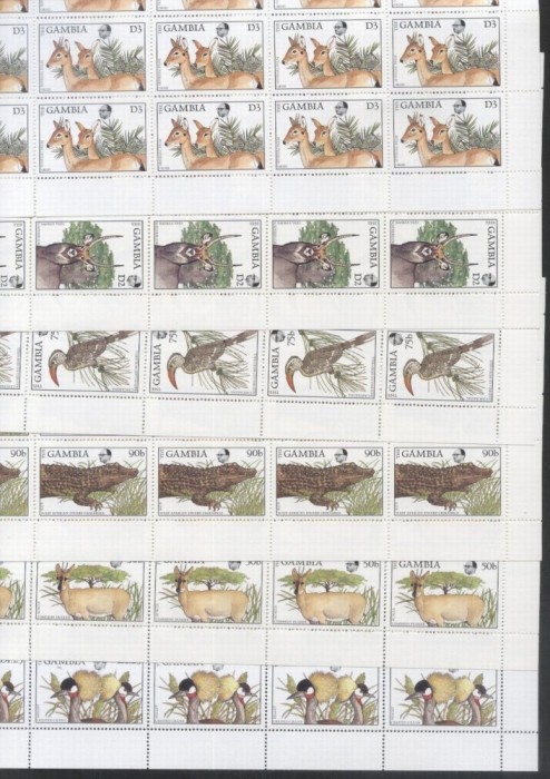 Gambia 1988 Animals x 20 Mi.739-41 743-745 MNH DC.001