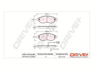 Dr!ve+ DP1010.10.0908 set placute frana,frana disc foto
