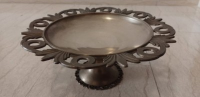 Centru de masa ,fructiera antica de dimensiuni mari din bronz foto