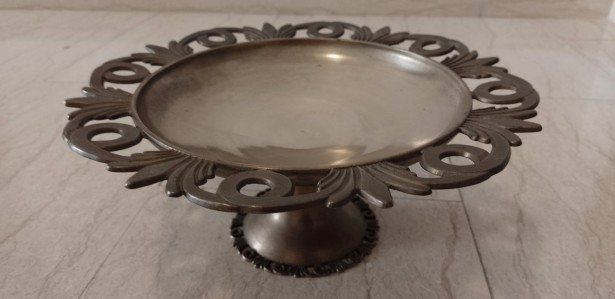 Centru de masa ,fructiera antica de dimensiuni mari din bronz