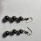 Cercei vintage argint cu perle negre