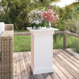 vidaXL Suport pentru flori, alb, 40x40x60 cm, lemn masiv de pin
