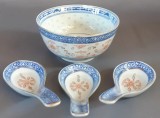 SET DIN PORTELAN CHINEZESC, BOL SI TREI LINGURI - JINGDEZHEN