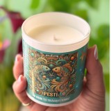 Lum&acirc;nare Zodia Pești &ndash; Parfum Floral Elegant - Ceara Soia si Cocos, 220 g