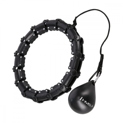 Cerc Hula Hoop cu Greutate HMS HHW02 43 cm, Negru FitLine Training foto
