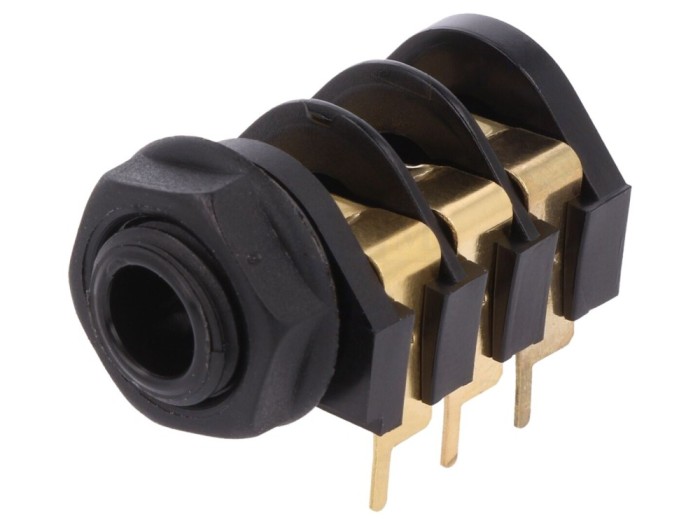 Conector Jack 6,3mm mamă stereo