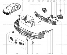 Agrafa OE Renault Laguna , 7703077364 clema fixare Bara fata foto