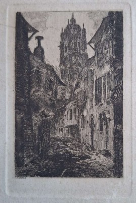 Litografie de Eug&amp;egrave;ne Viala (1859-1913)-Rodez (Aveyron) foto