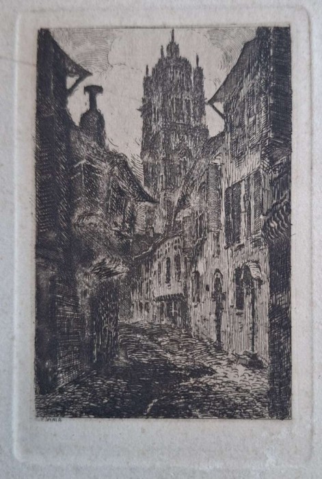 Litografie de Eug&egrave;ne Viala (1859-1913)-Rodez (Aveyron)