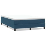 Cumpara ieftin Pat cu arcuri fara saltea Albastru inchis 160x210 cm catifea