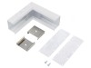 Conector 90&deg; Alb Aluminiu VARIO30-07