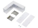 Conector 90&deg; Alb Aluminiu VARIO30-07