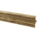 Plinta parchet PVC Volkas VKP 53.23, canal cablu, stejar bora, 2500 x 53 x 15 mm