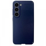 Devia Husa Carbon Fiber Texture Shockproof Samsung Galaxy S23 Albastru