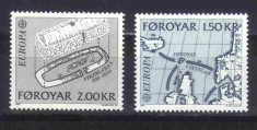 FEROE 1982, EUROPA CEPT, serie neuzata, MNH foto