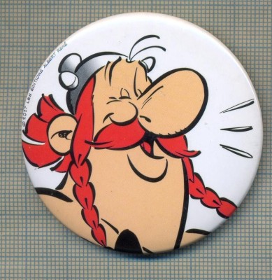 Y 1159 INSIGNA - OBELIX -PERSONAJ DIN CICLUL ,,ASTERIX&amp;quot; - PENTRU COLECTIONARI foto