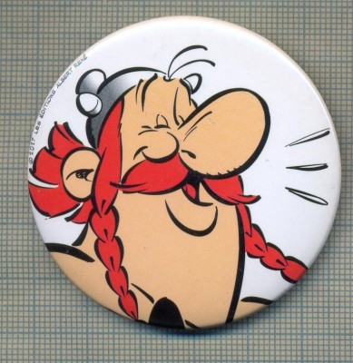 Y 1159 INSIGNA - OBELIX -PERSONAJ DIN CICLUL ,,ASTERIX&amp;quot; - PENTRU COLECTIONARI foto