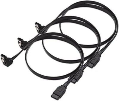 Set 3 cabluri AWM, SATA III, 6.0 Gbps, 40 cm, cot 90 grade, Negru foto