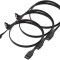 Set 3 cabluri AWM, SATA III, 6.0 Gbps, 40 cm, cot 90 grade, Negru