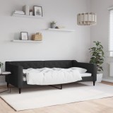 VidaXL Cadru de pat, negru, 100 x 200 cm, material textil