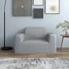 VidaXL Husă elastică pentru canapea poliester jersey gri 332940