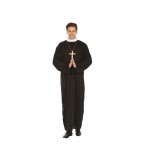 Costum Preot pentru Adulti, Sutana cu Guler Marime Universala