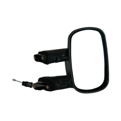 Oglinda exterioara Fiat Doblo (119/223) 01.2001-01.2010 partea dreapta View Max crom convex carcasa neagra reglare manuala prin cablu fara incalzire foto