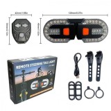 Stop bicicleta cu telecomanda, lumini LED semnalizare si frana, incarcare USB