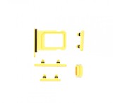 Set Butoane Laterale (Volum+Power) iPhone 14 / 14 Plus, Galben - Banda Flex Inclusa