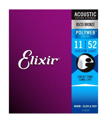 Elixir Polyweb Custom Light 11-52 80 20 Bronze foto