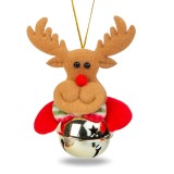 Ornament pentru brad - Ren cu clopot - 11 x 10 cm Best CarHome, Oem