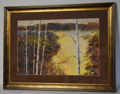 Constantin Tofan (n.1952) - Peisaj de toamna - tehnica mixta foto