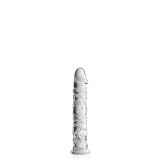 Dildo Realist Glossy din Sticla Ultra Rezistenta, Transparent, 16.5 cm