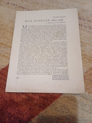 Mircea M. Vulcănescu - Max Scheler (1874 - 1928) foto