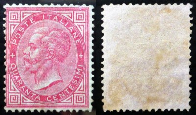 Italy 1863 King Viktor Emanuel II 40C carmine Mi.20 SG.14a MNG AM.518 foto