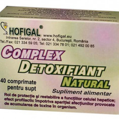 Complex detoxifiant natural, 40 comprimate, Hofigal