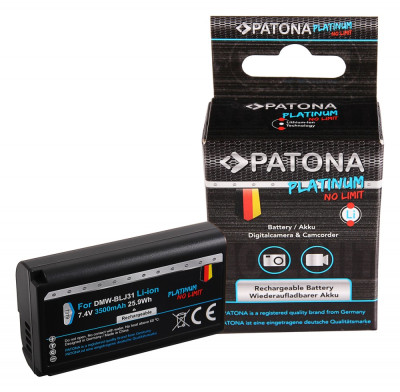 PATONA Platinum | Acumulator tip Panasonic DMW-BLJ31 DMWBLJ31 3500 mAh |1319| foto