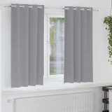 Perdele cu perdele 2 pcs Gri deschis 175 x 140 cm Poliester